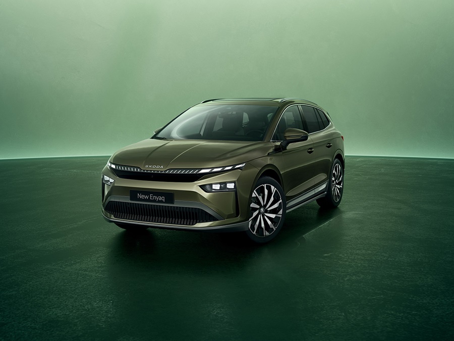 Skoda Enyaq 77Wh 85 Business Edition, Olibo Green + 19 INCH VELGEN / TREKHAAK